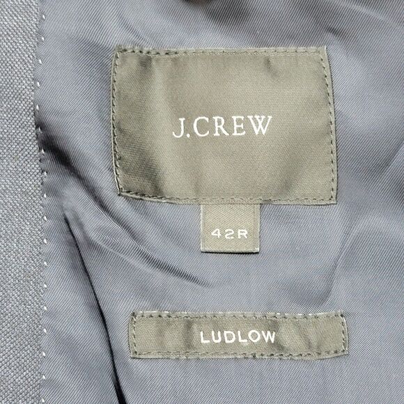 J Crew Tollegno 1900 Ludlow Blazer Mens 42R Blue Single Breasted Sports Jacket - Picture 9 of 16